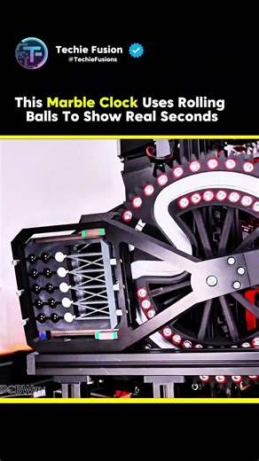 Perfect Seconds Without a Single Wire #marbleclock #mechanical #engineering