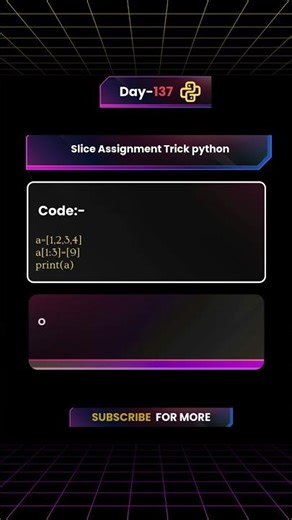 Python Slice Assignment Trick 😱 | This Changes Lists Like Magic! #shorts