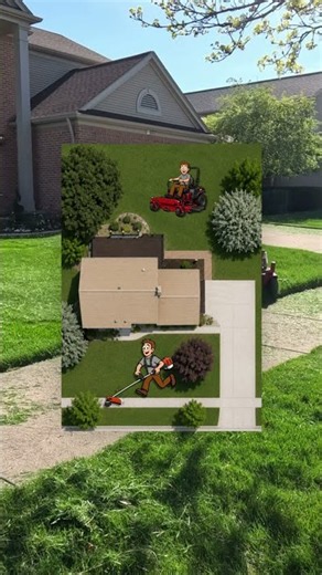 The Smartest Way to Mow Your Lawn #lawncare #efficiency #shorts