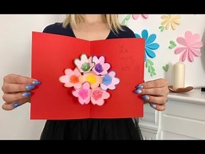 61. Cum sa faci felicitare cu flori 3D