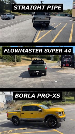 Exhaust Addicts on Instagram: "Nissan Titan 5.6L V8: True Dual Straight Pipes vs Flowmaster Super 44 Series vs Borla ProXS! . DM us your submissions! . Check out our website>>>exhaustaddicts.com . Call us at 615-612-6244! . Located at Discount Muffler & Custom Exhaust Nashville, TN! . #exhaustaddicts #exhaustsound #exhaustsystem #exhaust"