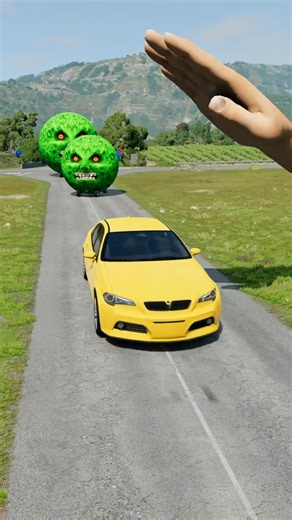 Big & Small Cars vs Giant Hand Slap - BeamNG.drive