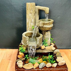 120K views · 666 shares | Beautiful indoor waterfall fountain water fountain making at home | 3 minutes diy | Facebook