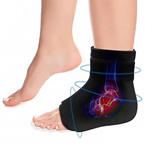 Ankle Foot Brace Gel Ice Pack,Hot & Cold Therapy Ice Packs for Injuries Reusable,Plantar Fasciitis Relief, Achilles Tendonitis,Sore Feet,Heel, Arch Pain Relief Compression Freeze Sleeve.