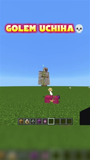 Iron Golem with Sharingan? Minecraft Meme #golem #anime #uchiha