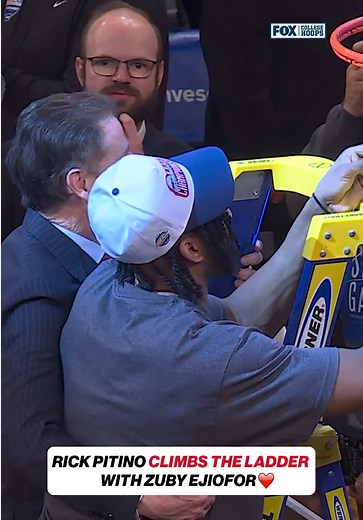 Rick Pitino and Zuby Ejiofor Celebrate Big East Championship