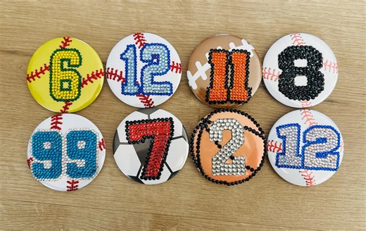 Custom Number Buttons - Etsy