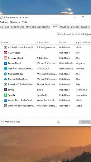 #SHORTS Como quitar programas de inicio automático en Windows
