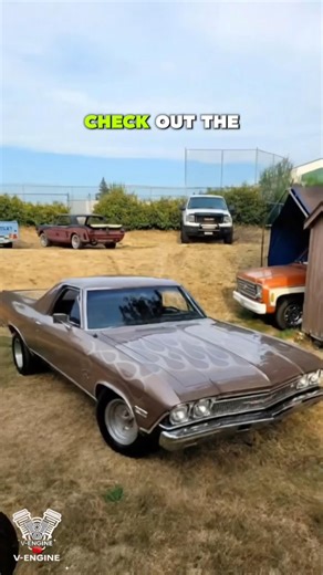 1968 El Camino Ghost Flames! 🔥 Pure American Steel #Shorts
