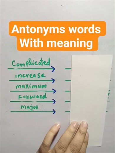 antonyms | English words with opposite meaning #zamzamacademy | no14