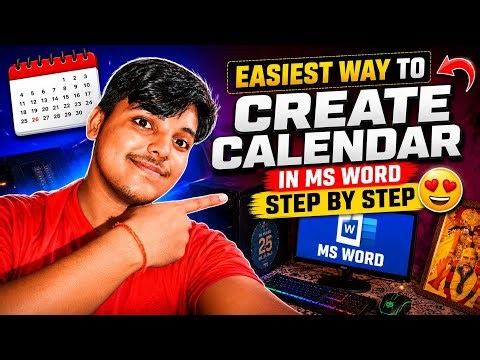 How to Create Calendar in MS Word | Easiest Method)