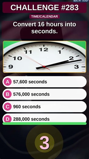 Time Conversion Trap: Did You Say 960? 😳 Seconds in 16 Hours?