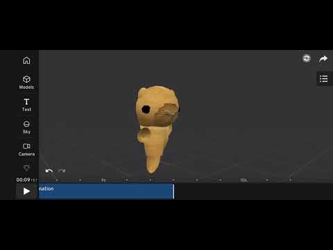 Test de animación prueba en 3d capybara