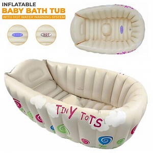 NEW TINY TOTS INFLATABLE BABY BATH HOT TUB HEAT SENSOR INFANT WASHING TRAVEL TUB  | eBay UK