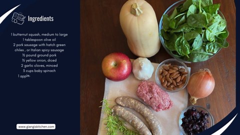 Sausage stuffed butternut squash