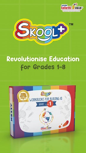 The ALLEN Skool plus Workbooks, for Grades 1 to 8, are designed to promote a deeper understanding of concepts. Get them for your kids today and see their positive impact on their learning journey! #ALLENSkoolplusWorkbooks #ALLENIntelliBrain #SkoolPlus #WorkbooksforKids #parentsofinstagram #modernparenting #BooksForKids #SchoolKids #HelpWithStudy #OnlineClasses #OnlineTuition #OnlineTuitions #BooksforOlympiads | ALLEN IntelliBrain