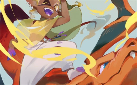 [SAI2] Splatoon3×宝可梦祭典应援-火属性 绘画过程