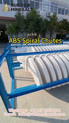 How Does an ABS Spiral Sluice Use Water Flow to Separate Fine Minerals Efficiently? #machine#rukton