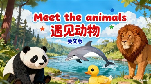 62集全《Meet the Animals》【遇见动物】英文启蒙动物英文科普动画，动物奇观，标准英语发音，学习英语和科普两不误