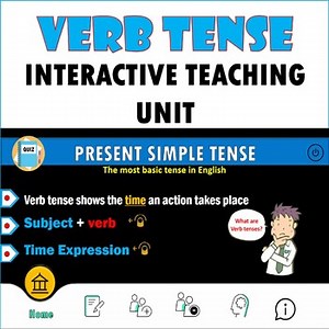 Present Simple Tense Interactive PowerPoint Lesson Verb Tense Guided Notes