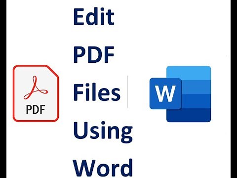 How to edit pdf files using Word | Edit pdf files with Microsoft Office Word [2016, 2019, 2021, 365]