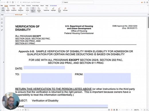 HUD Verification of Disability (ITO Health)