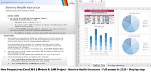 New Perspectives Excel 365 | Module 4: SAM Project A| Benviva Health Insurance (Full answer in 2025)