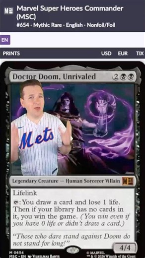 The NEW Thassa's Oracle? Doctor Doom, Unrivaled from Marvel Super Heroes Commander | Magic MTG MSC
