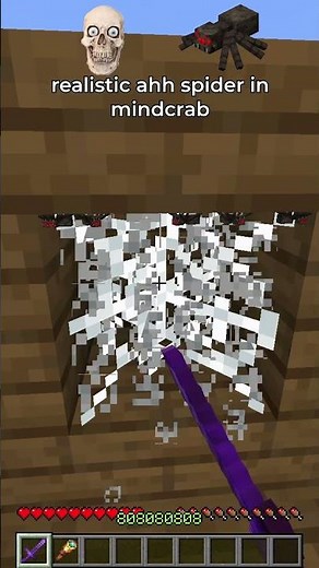 realistic spiders in minecraft 🕷️😱