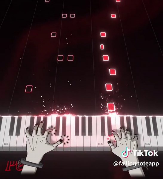 Rush E piano tutorial - Rush E visualized by falling notes