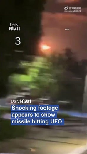 Shocking footage appears to show missile hitting UFO