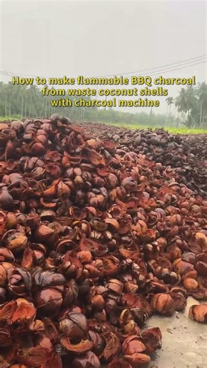 #coconut #coconutshell coconut shell make flammable bbq charcoal #charcoalmachine #charcoal #bbqcharcoal coconut charcoal powder forming machine#charcoalpowder #wastetotreasure #kinhdoanh #fyp #foryou #foryoupage #fyppppppppppppppppppppppp