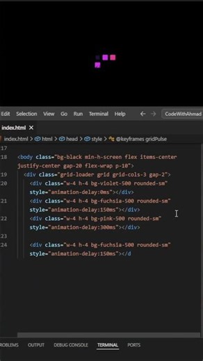 Crazy Grid Loader Animation in Under 15 Seconds #tailwind