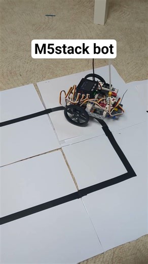 We spent a few weeks building a new #m5stack #robot car. Not as smooth as we thought but it works!