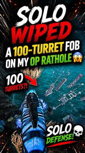 SOLO Wiped a 100-Turret FOB on My OP Rathole 😱 - Ark Survival Ascended
