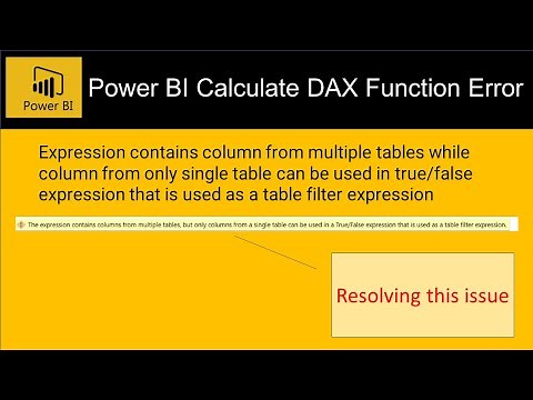 Power BI DAX Error - Expression Contains Column from multiple table