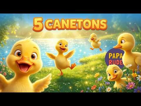 Cinq canetons coin-coin-coin 🦆 Chanson éducative sur la santé pour les enfants | Paparude