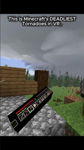 Can I survive Minecraft's Biggest Tornadoes IN VR..? #minecraft