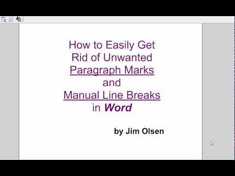 How to replace Paragraph Marks and Manual Line Breaks