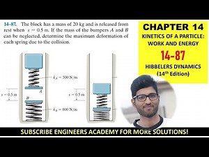 14-87 Kinetics of Particle: Conservation of Energy Chapter 14: Hibbeler Dynamics | Engineers Academy