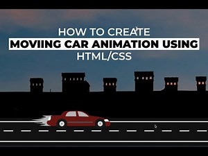 Moving Car Animation Using HTML & CSS | CSS Animation Effect