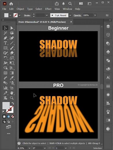 Illustrator Tutorial 2026 | How to create Shadows in Illustrator like a PRO #benocds #illustrator