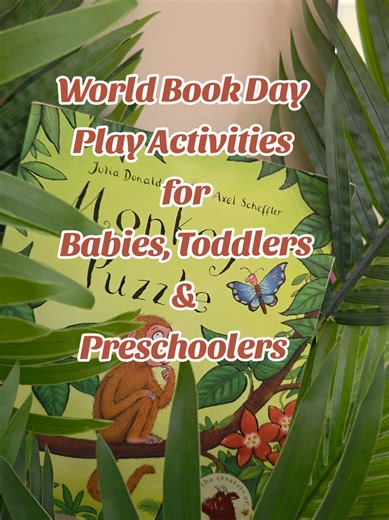 Monkey Puzzle World Book Day - Activity ideas for Babies, Toddlers and Preschoolers 📚✨️ Can your little one rescue the animals from the sticky swamp and the scary snake pit? Lots of fun sensory play with this activity tray inspired by the book Monkey Puzzle - perfect for a World Book Day tuff tray! Part 3 is on the way 👀✨️