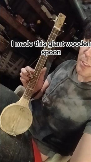 Diy Wood Spoon Guitar is a Trash Masterpiece! #diyinstruments #guitar