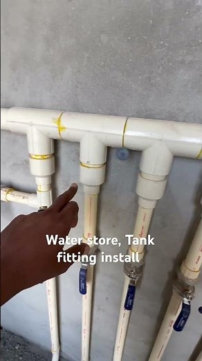 Water Storage Tank Fitting Work Ball Valve Installation & CPVC Pipe Fittings #plumbing #plumberlife