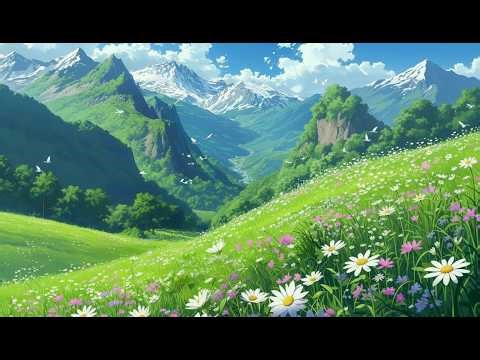 Tranquil Nature Animation | Rolling Hills & Golden Hour Vibes