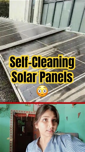 Self-Cleaning Solar Panels 😳 No Maintenance Needed! Future of Clean Energy 🚀 #professorofwhy