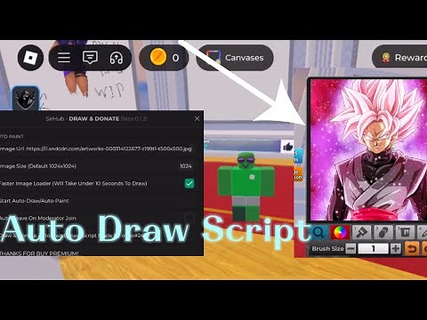 Draw & Donate Roblox Script | Auto Draw | SirHub | Working 2025