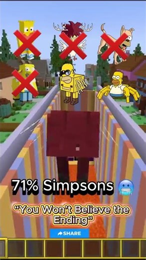 Simpsons in Minecraft 🤪😱 #simpsons #minecraft #viral