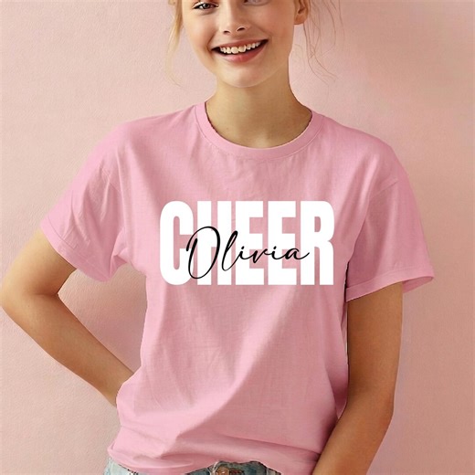 Personalised Cheer Top | Custom Name Cheer Shirt | Girls Gym T-shirt / Hoodie / Sweatshirt | Cheer Gift | Training Wear - Etsy